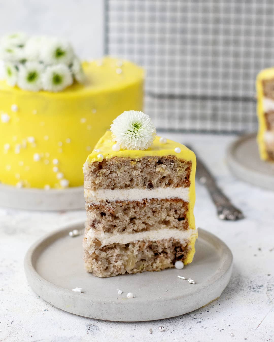 Banana, pineapple & walnut cake